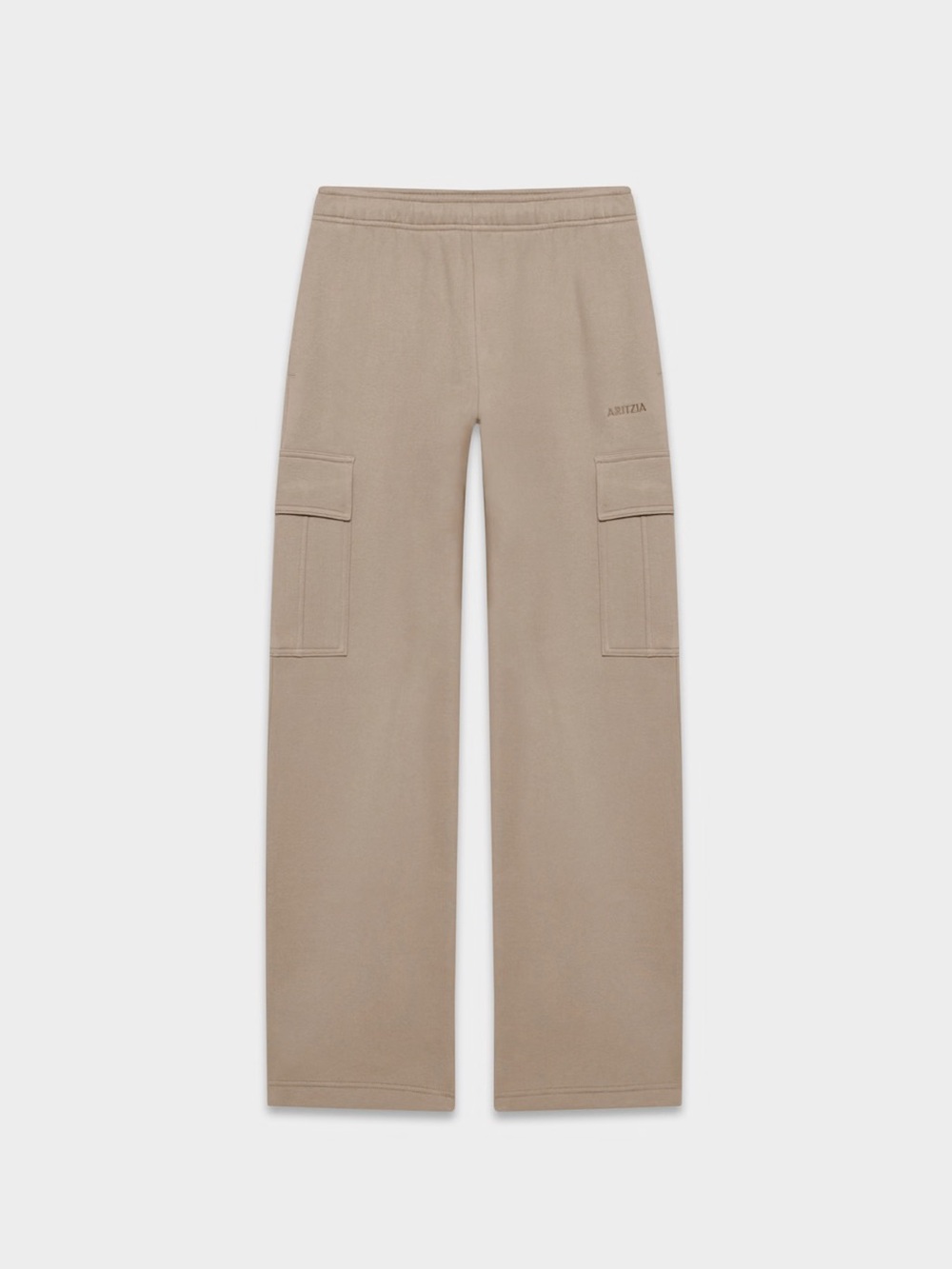 Aritzia TNA Cozy Sweatfleece Mega Cargo Sweatpant in Nomad Taupe